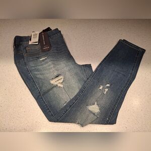 Torrid Blue Distressed Skinny Jeans